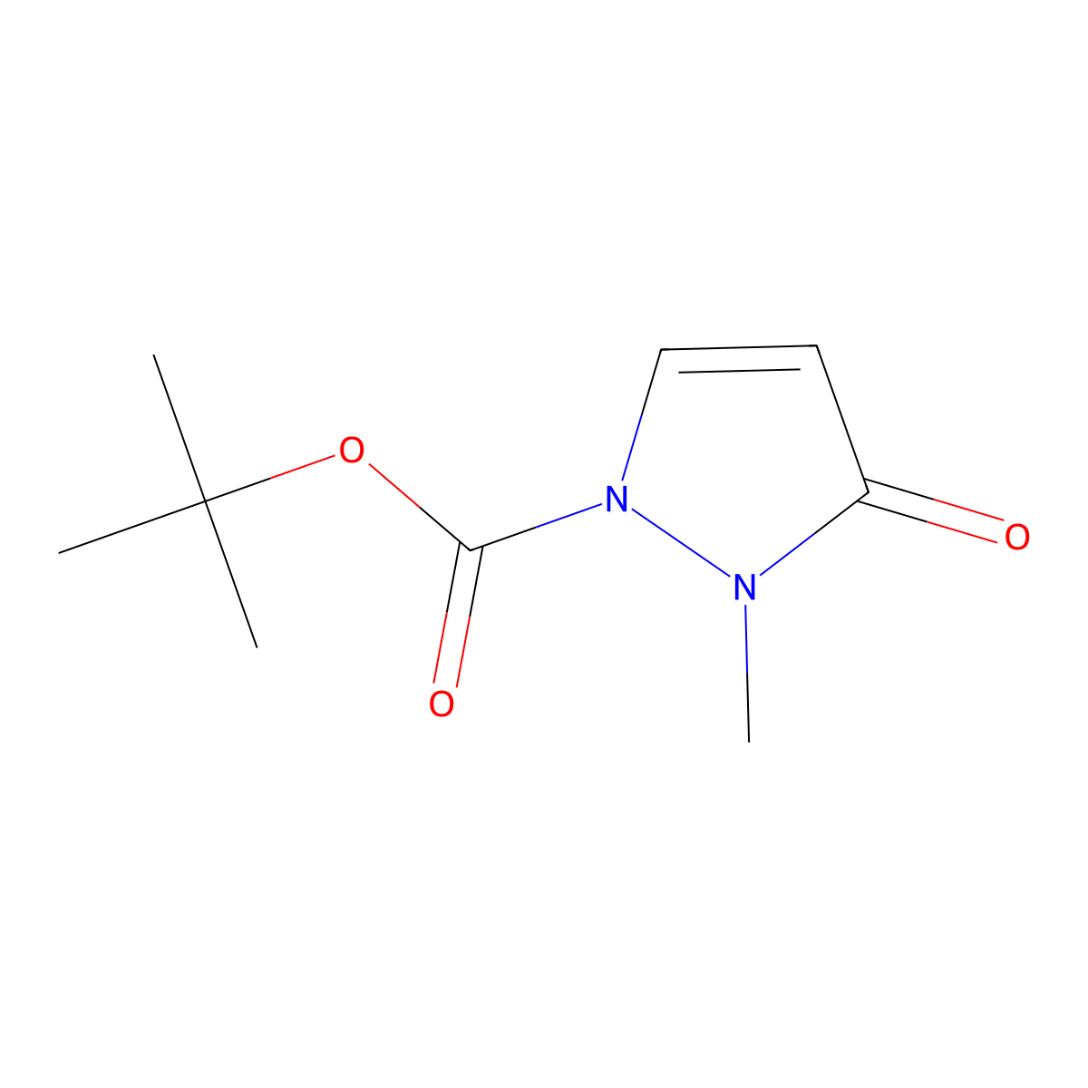 tert-butyl 2-methyl-3-oxo-2,3-dihydro-1H-pyrazole-1-carboxylate molecular structure, CAS 3026676-95-6