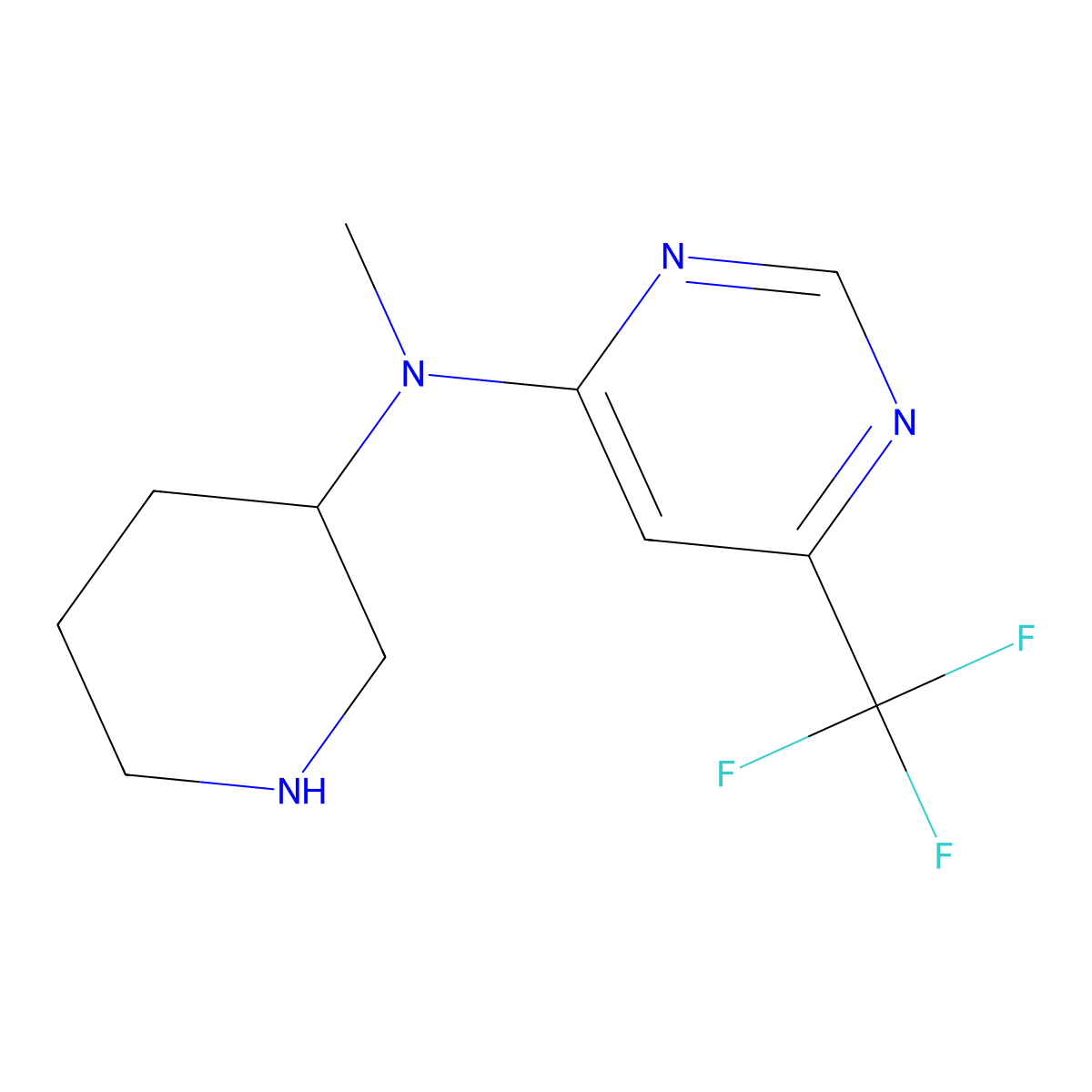 N-methyl-N-(piperidin-3-yl)-6-(trifluoromethyl)pyrimidin-4-amine molecular structure, CAS 3026677-01-7