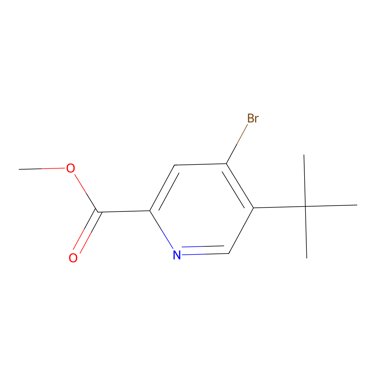 Methyl 4-bromo-5-(tert-butyl)picolinate molecular structure, CAS 3026677-07-3