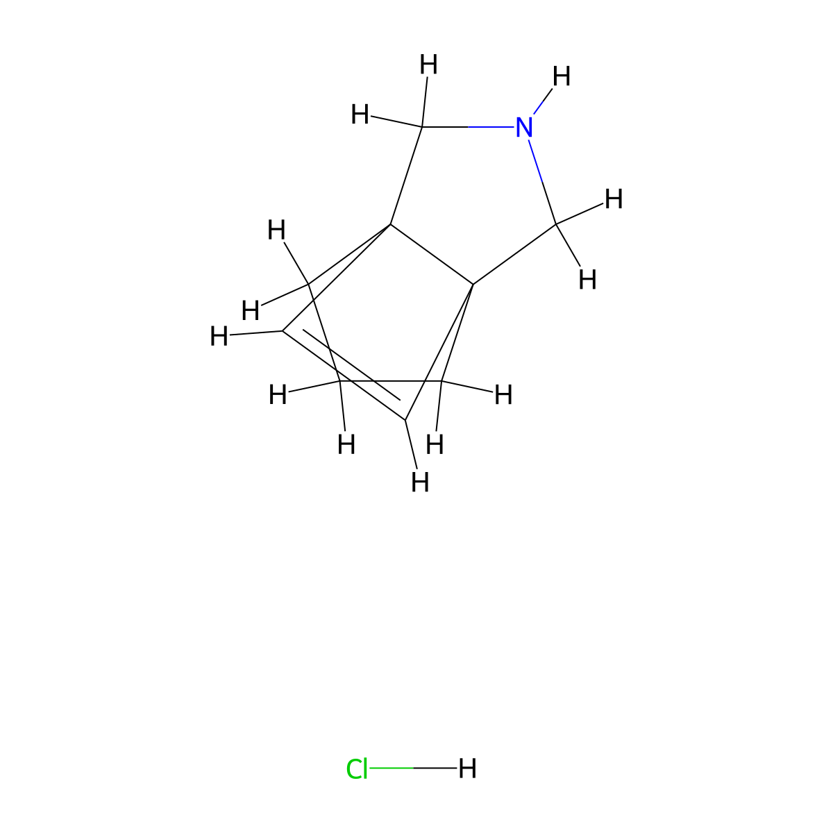 3-Azatricyclo[3.3.2.0,1,5]dec-9-ene hydrochloride molecular structure, CAS 3026677-31-3
