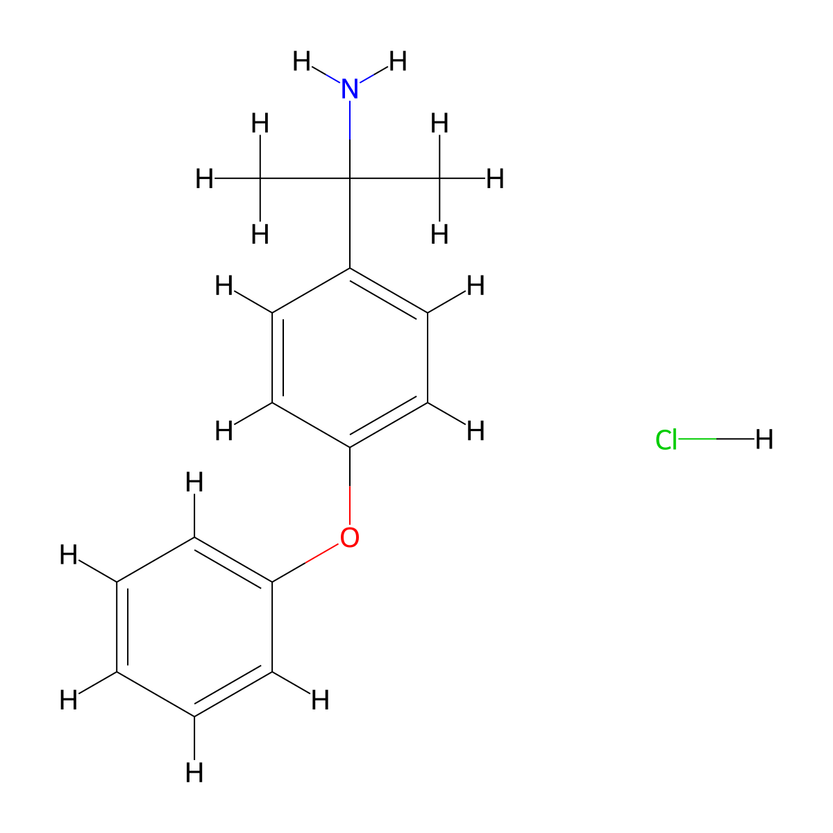 2-(4-Phenoxyphenyl)propan-2-amine hydrochloride molecular structure, CAS 3026677-33-5