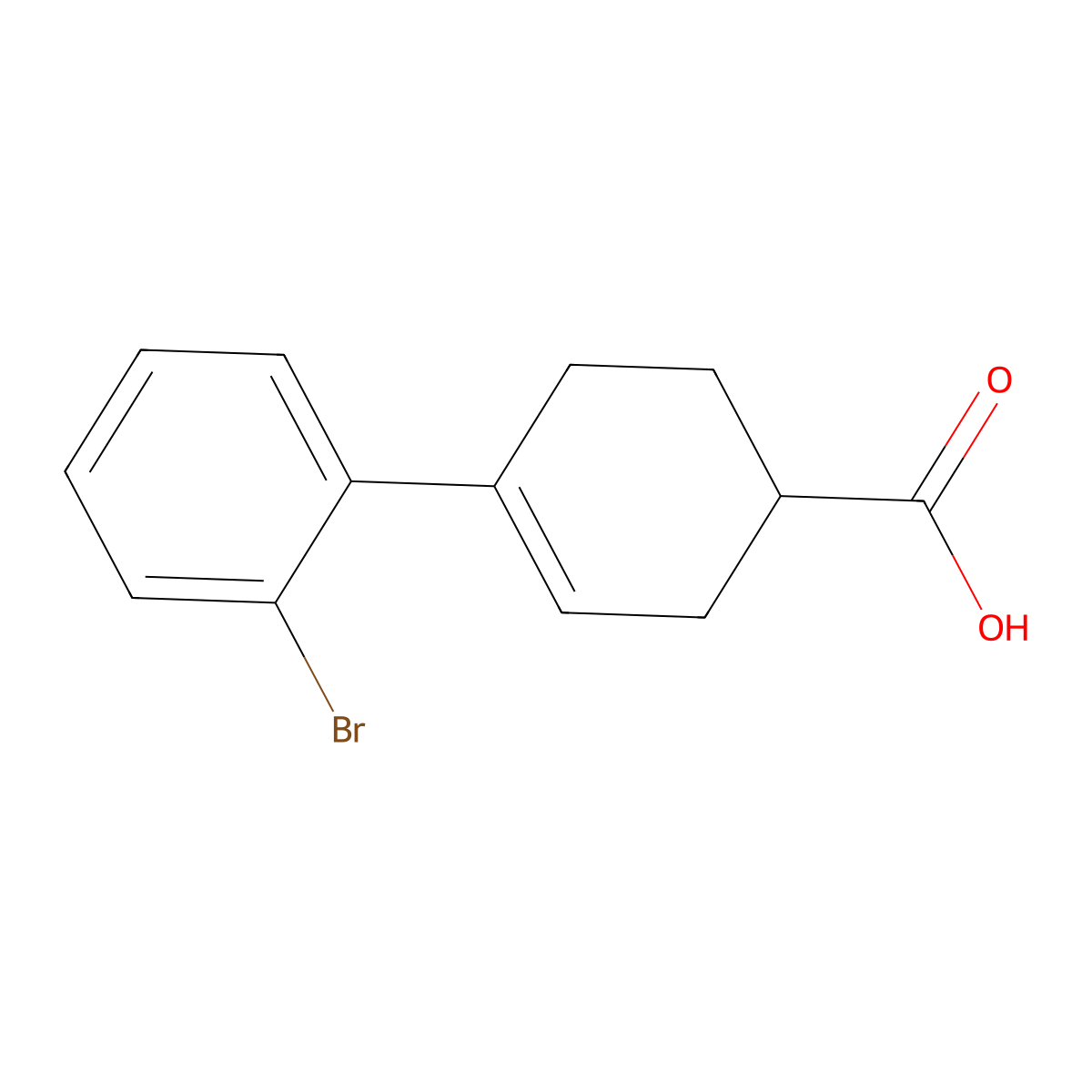 4-(2-Bromophenyl)cyclohex-3-ene-1-carboxylic acid molecular structure, CAS 3026690-64-9