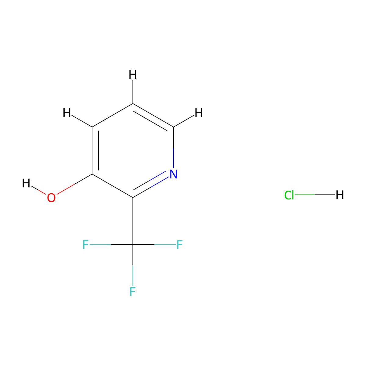 2-(Trifluoromethyl)pyridin-3-ol hydrochloride molecular structure, CAS 3026690-67-2