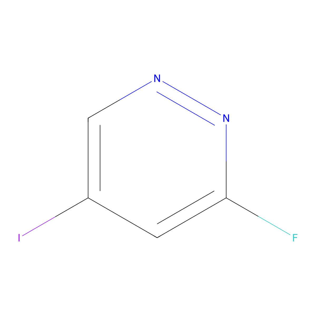 3-Fluoro-5-iodopyridazine molecular structure, CAS 3026690-68-3