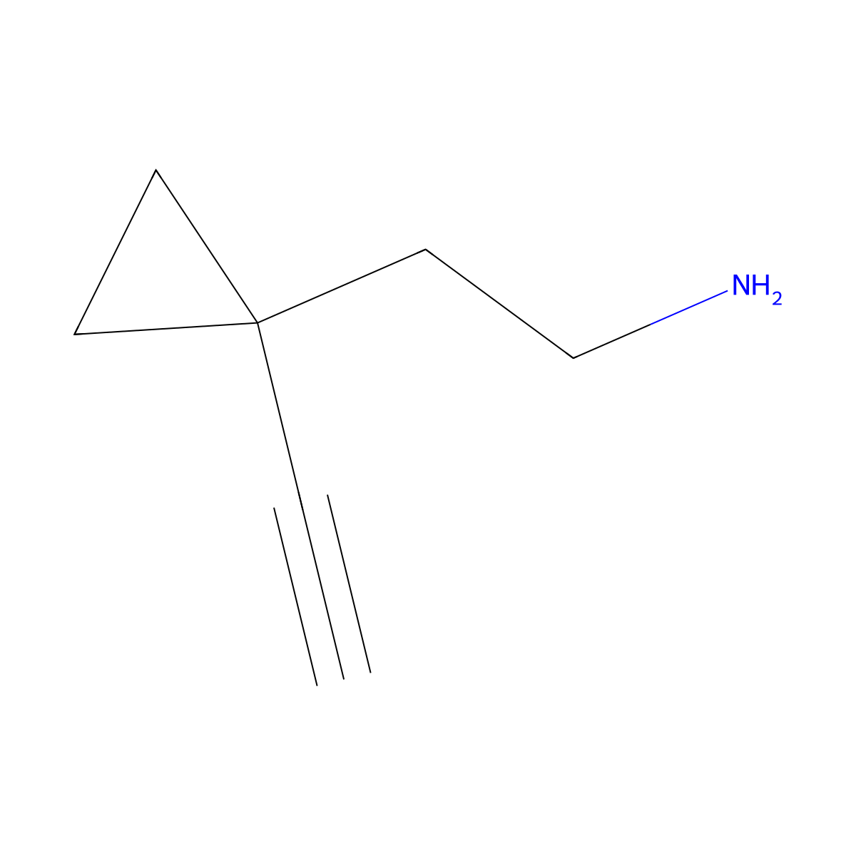2-(1-Ethynylcyclopropyl)ethanamine molecular structure, CAS 3026690-70-7