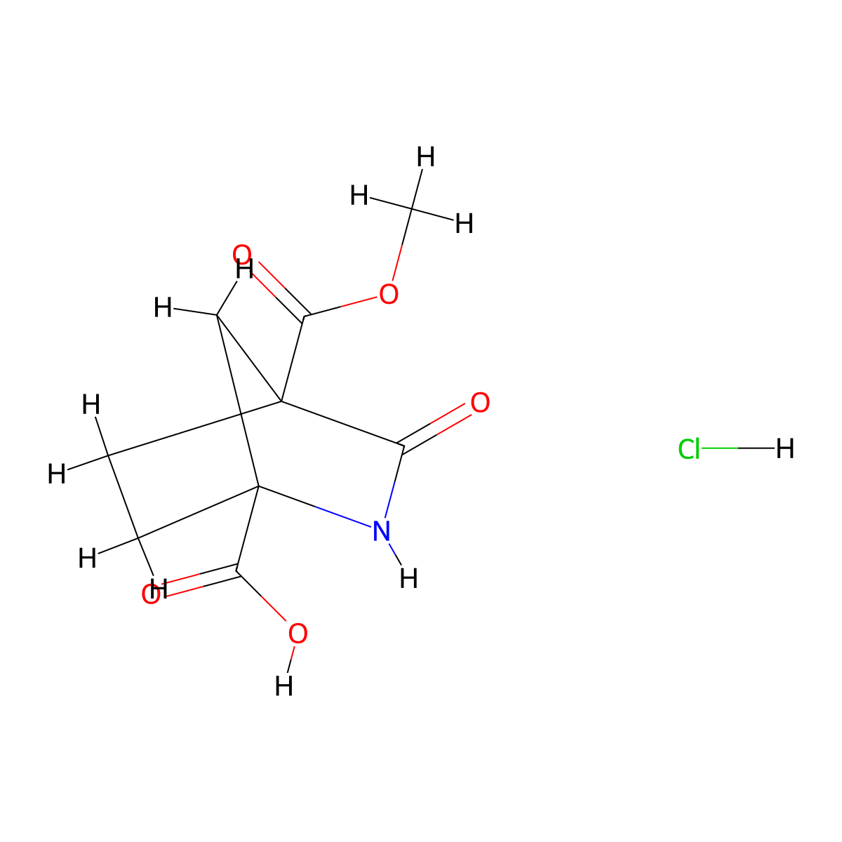 4-(Methoxycarbonyl)-3-oxo-2-azabicyclo[2.2.1]heptane-1-carboxylic acid hydrochloride molecular structure, CAS 3026690-74-1