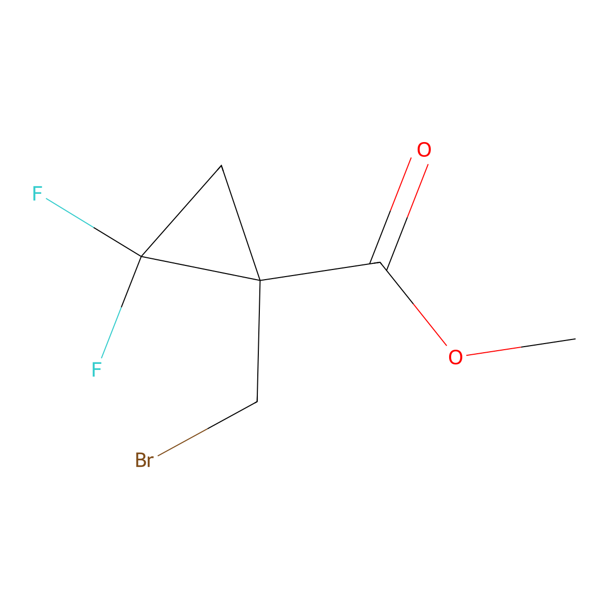 Methyl 1-(bromomethyl)-2,2-difluorocyclopropane-1-carboxylate molecular structure, CAS 3026690-79-6