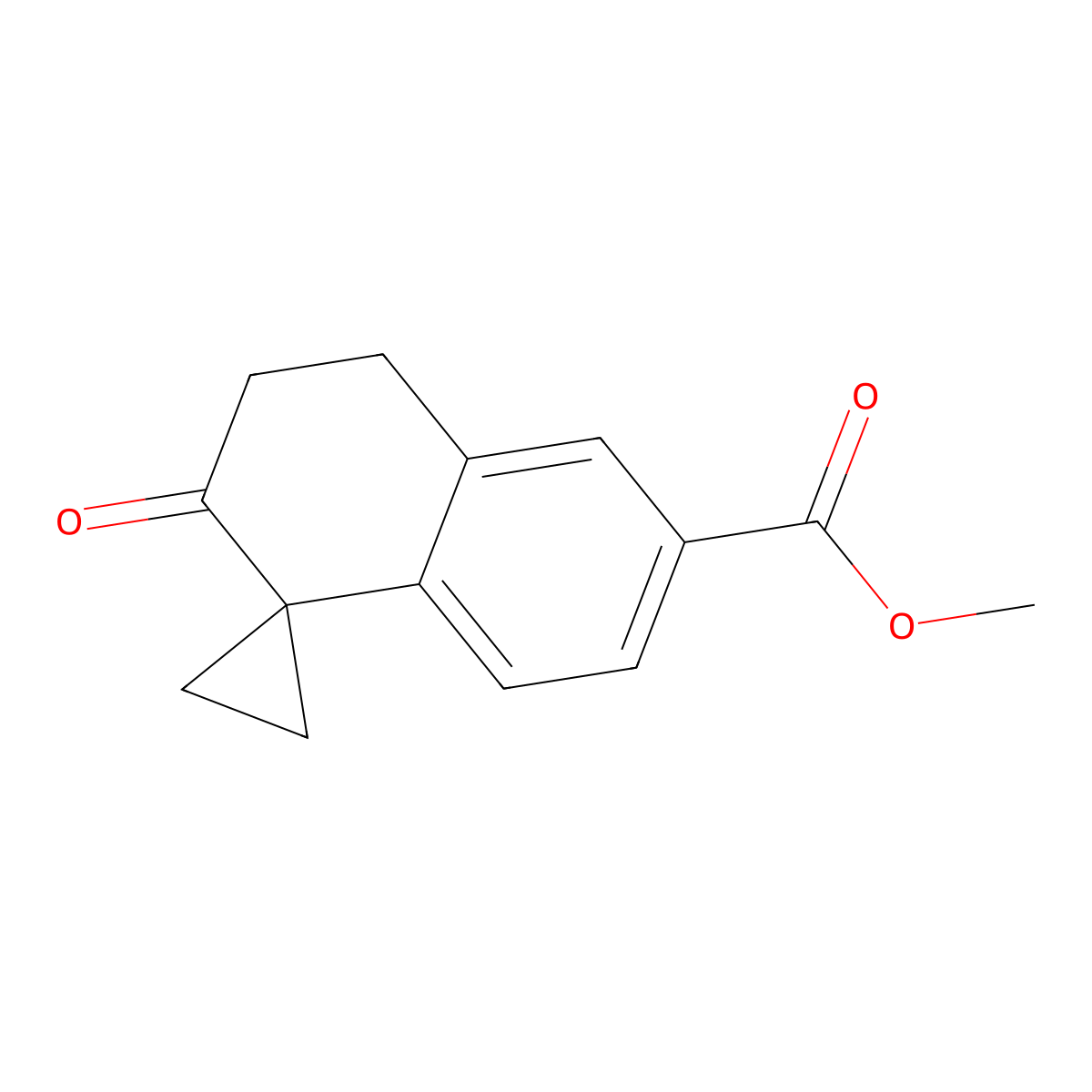 methyl 2'-oxo-3',4'-dihydro-2'H-spiro[cyclopropane-1,1'-naphthalene]-6'-carboxylate molecular structure, CAS 3026690-85-4
