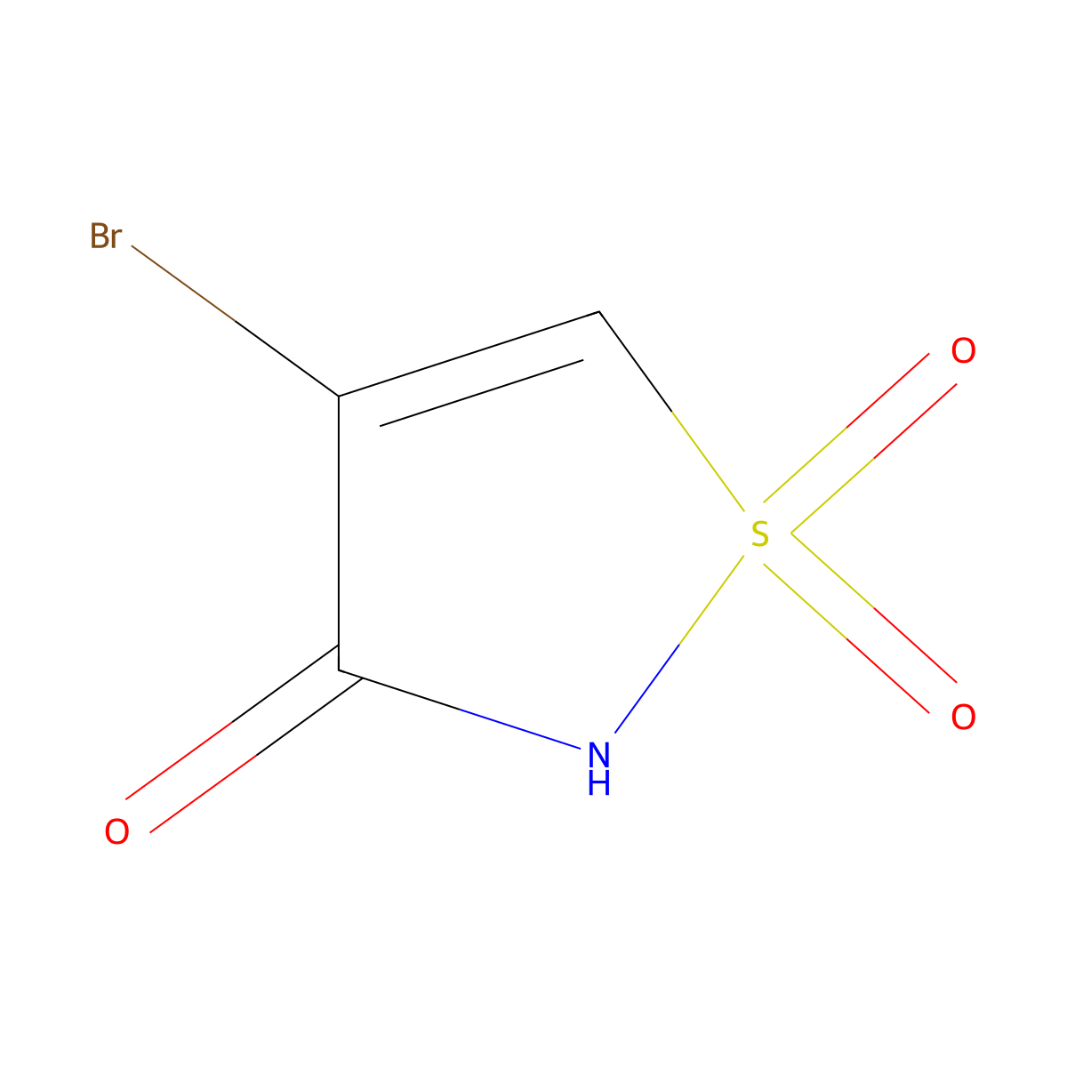 4-Bromo-1,1-dioxo-1,2-thiazol-3-one molecular structure, CAS 3026691-14-2