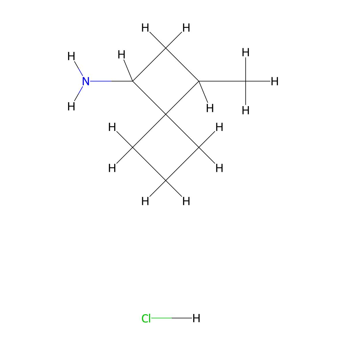 3-Methylspiro[3.3]heptan-1-amine hydrochloride molecular structure, CAS 3026696-10-3