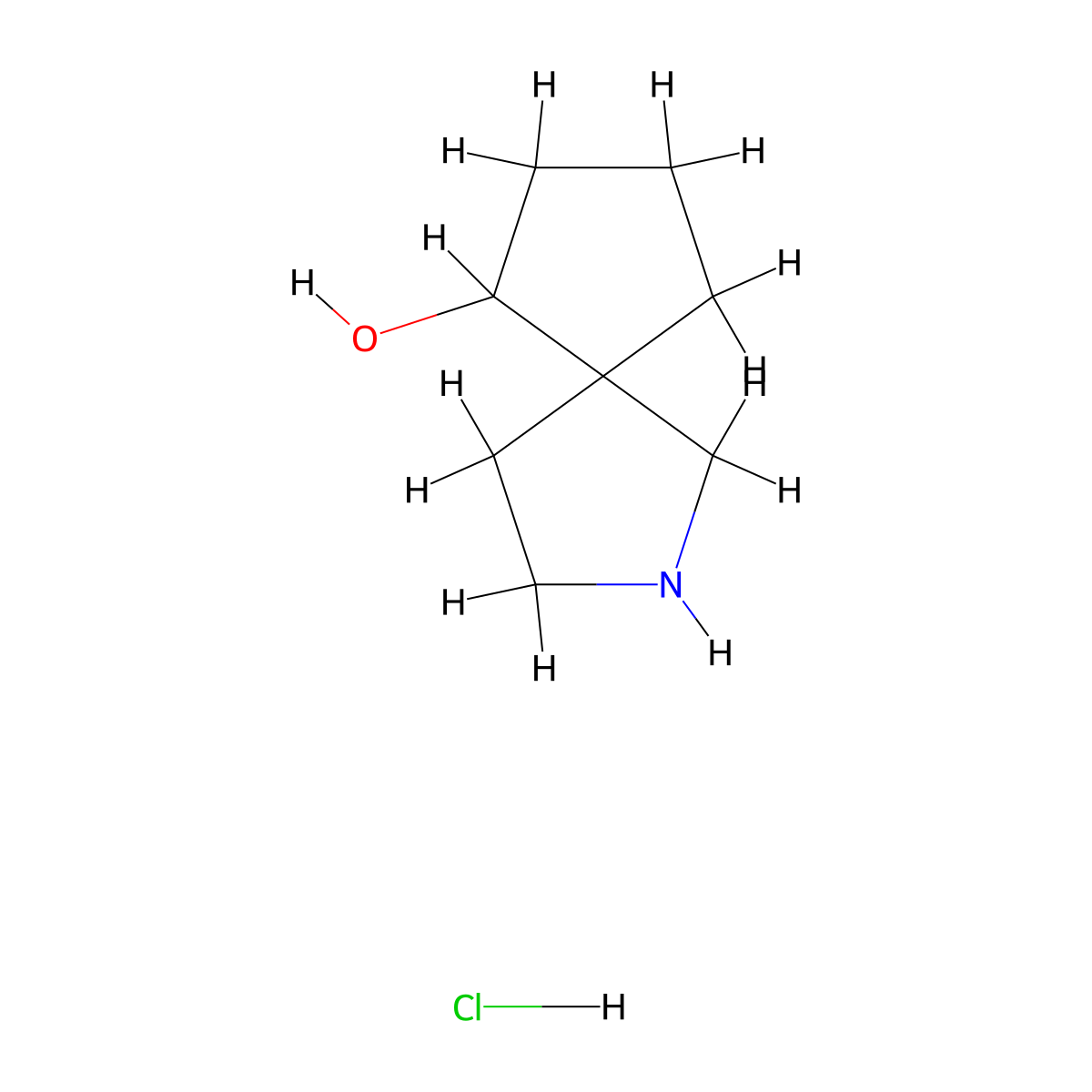 2-Azaspiro[4.4]nonan-6-ol hydrochloride molecular structure, CAS 3026696-11-4
