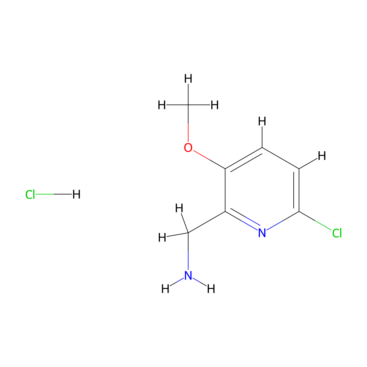 1-(6-Chloro-3-methoxypyridin-2-yl)methanamine hydrochloride molecular structure, CAS 3026696-34-1
