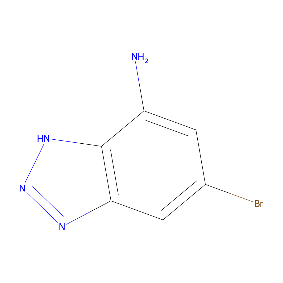 5-bromo-1H-1,2,3-benzotriazol-7-amine molecular structure, CAS 3026696-46-5