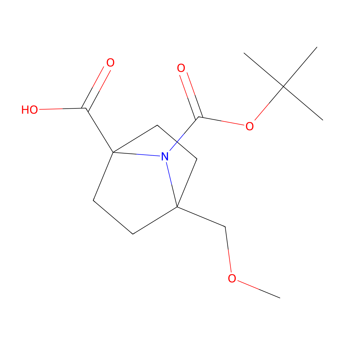 7-[(Tert-butoxy)carbonyl]-4-(methoxymethyl)-7-azabicyclo[2.2.1]heptane-1-carboxylic acid molecular structure, CAS 3026696-57-8