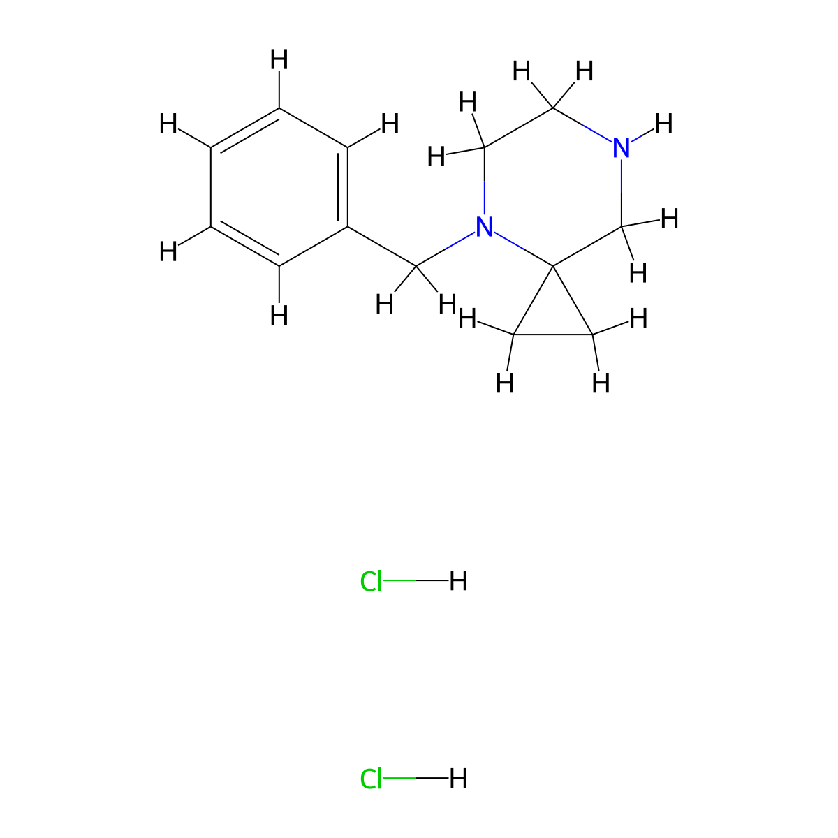 4-Benzyl-4,7-diazaspiro[2.5]octane dihydrochloride molecular structure, CAS 3026696-66-9