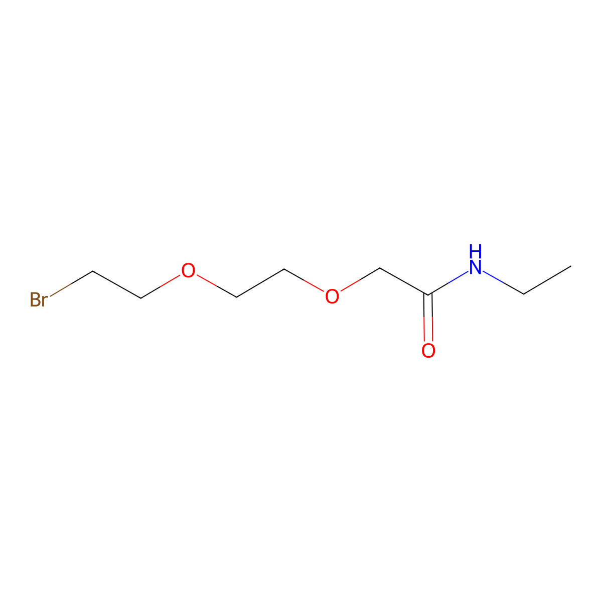 N-Ethylacetamide-PEG2-Br molecular structure, CAS 3026696-74-9