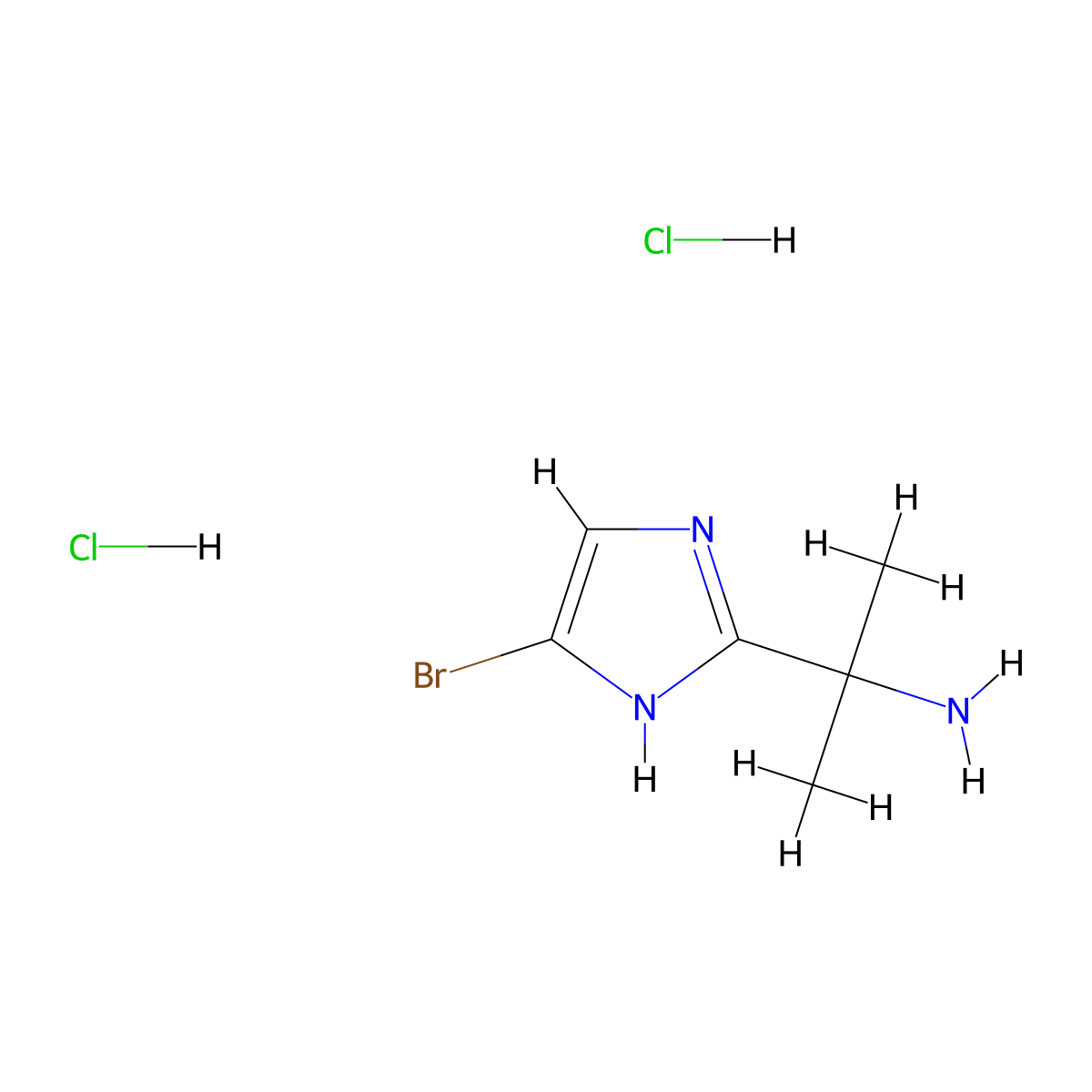 2-(5-Bromo-1H-imidazol-2-YL)propan-2-amine dihydrochloride molecular structure, CAS 3026696-78-3