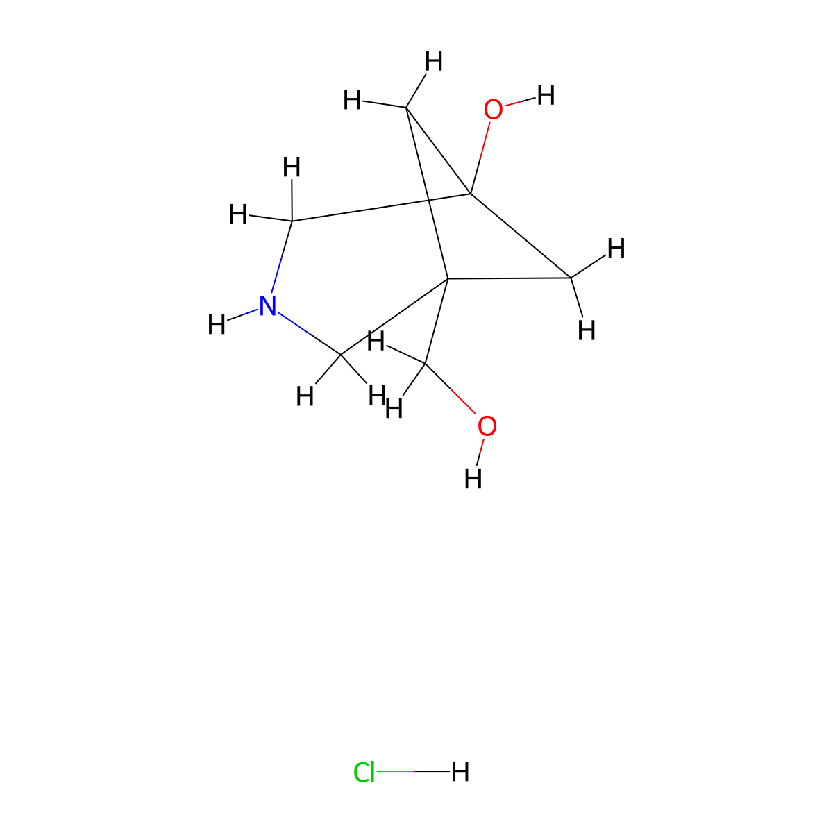5-(Hydroxymethyl)-3-azabicyclo[3.1.1]heptan-1-ol hydrochloride molecular structure, CAS 3026696-80-7