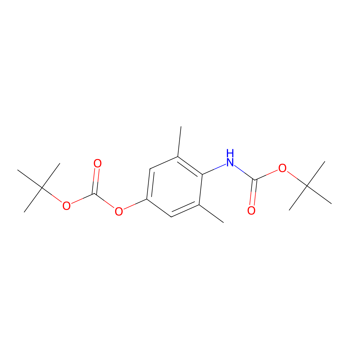Tert-butyl (4-((tert-butoxycarbonyl)oxy)-2,6-dimethylphenyl)carbamate molecular structure, CAS 3026696-83-0