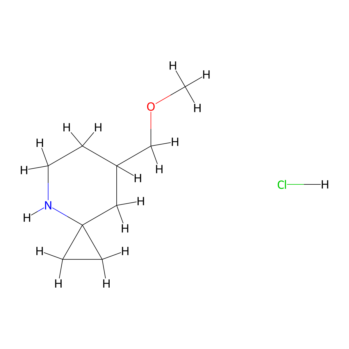 7-(Methoxymethyl)-4-azaspiro[2.5]octane hydrochloride molecular structure, CAS 3026696-92-1