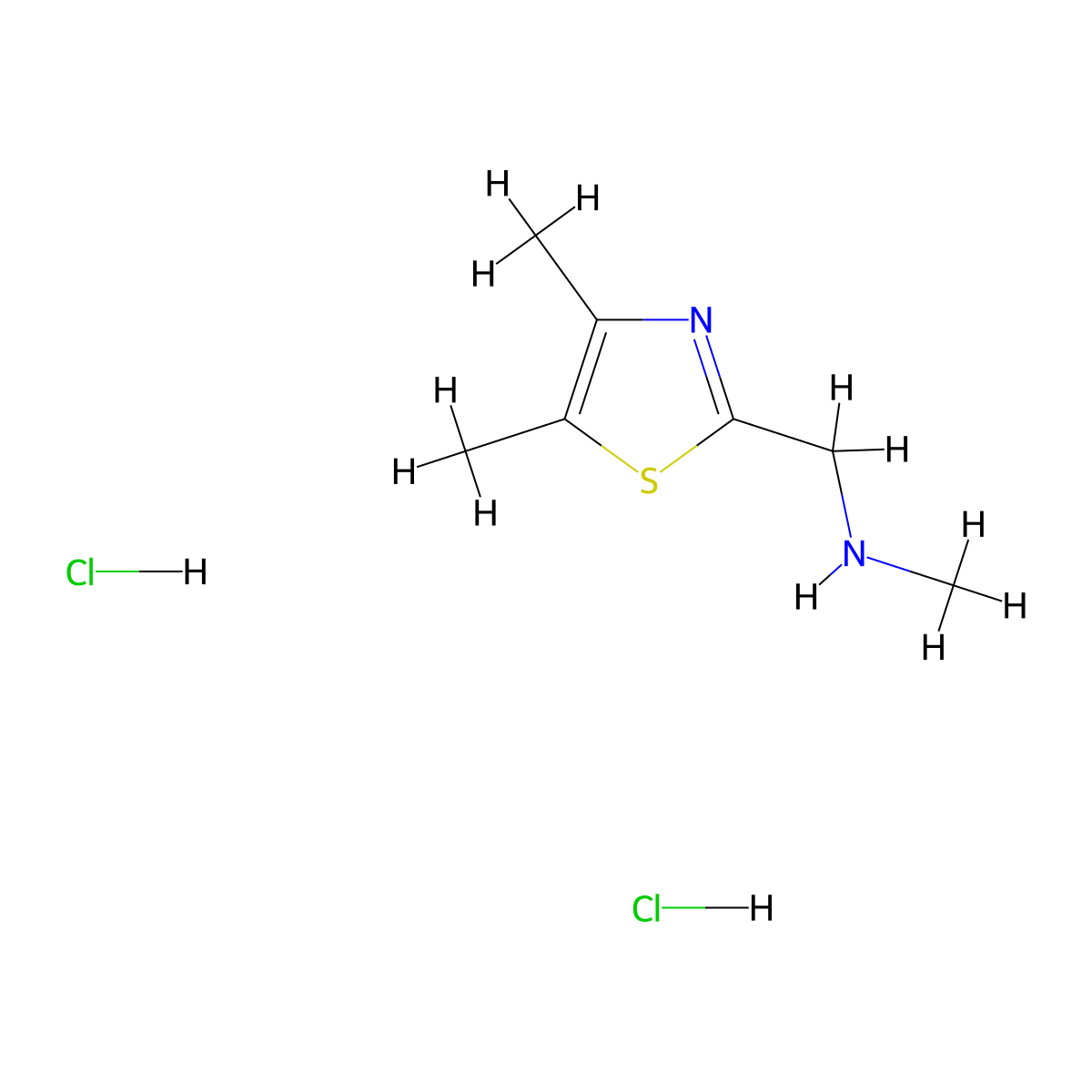 [(4,5-Dimethyl-1,3-thiazol-2-yl)methyl](methyl)amine dihydrochloride molecular structure, CAS 3026696-93-2