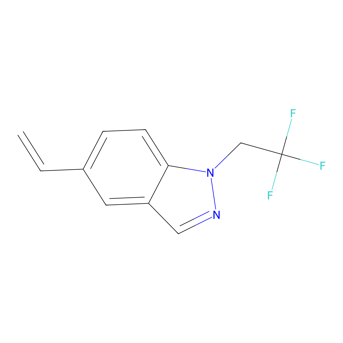 1-(2,2,2-trifluoroethyl)-5-vinyl-1H-indazole molecular structure, CAS 3026696-96-5