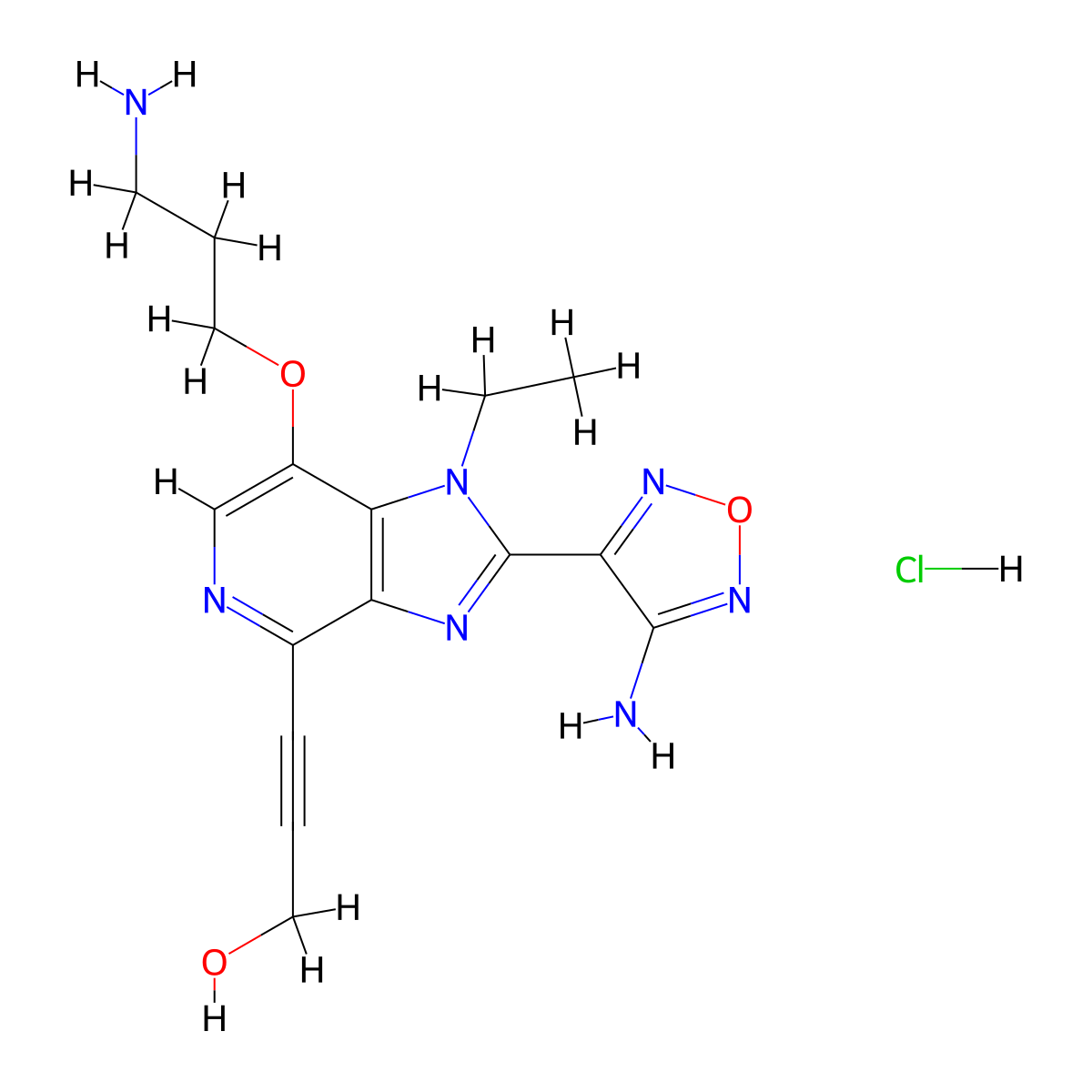 Akt kinase inhibitor hydrochloride molecular structure, CAS 3026697-00-4