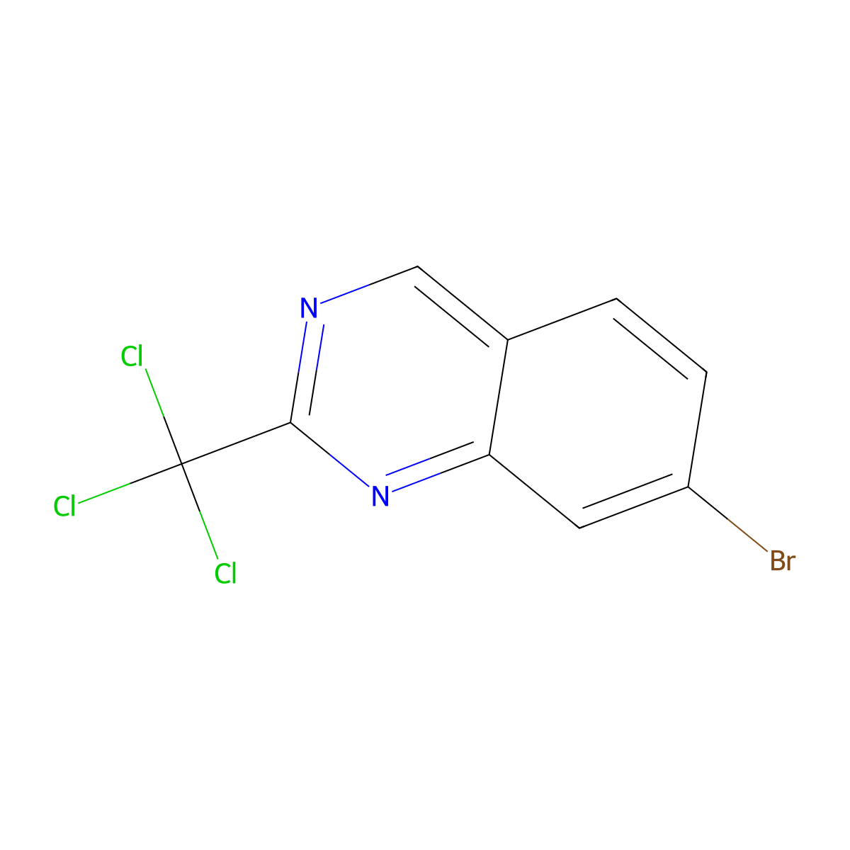 7-Bromo-2-(trichloromethyl)quinazoline molecular structure, CAS 3026697-01-5