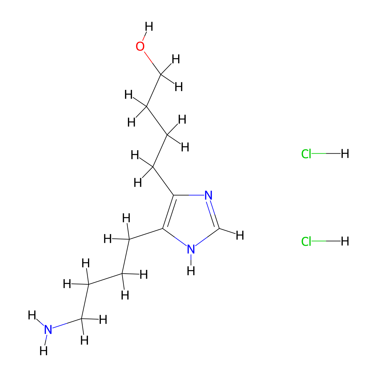 4-[5-(4-aminobutyl)-1H-imidazol-4-yl]butan-1-ol;dihydrochloride molecular structure, CAS 3026697-18-4