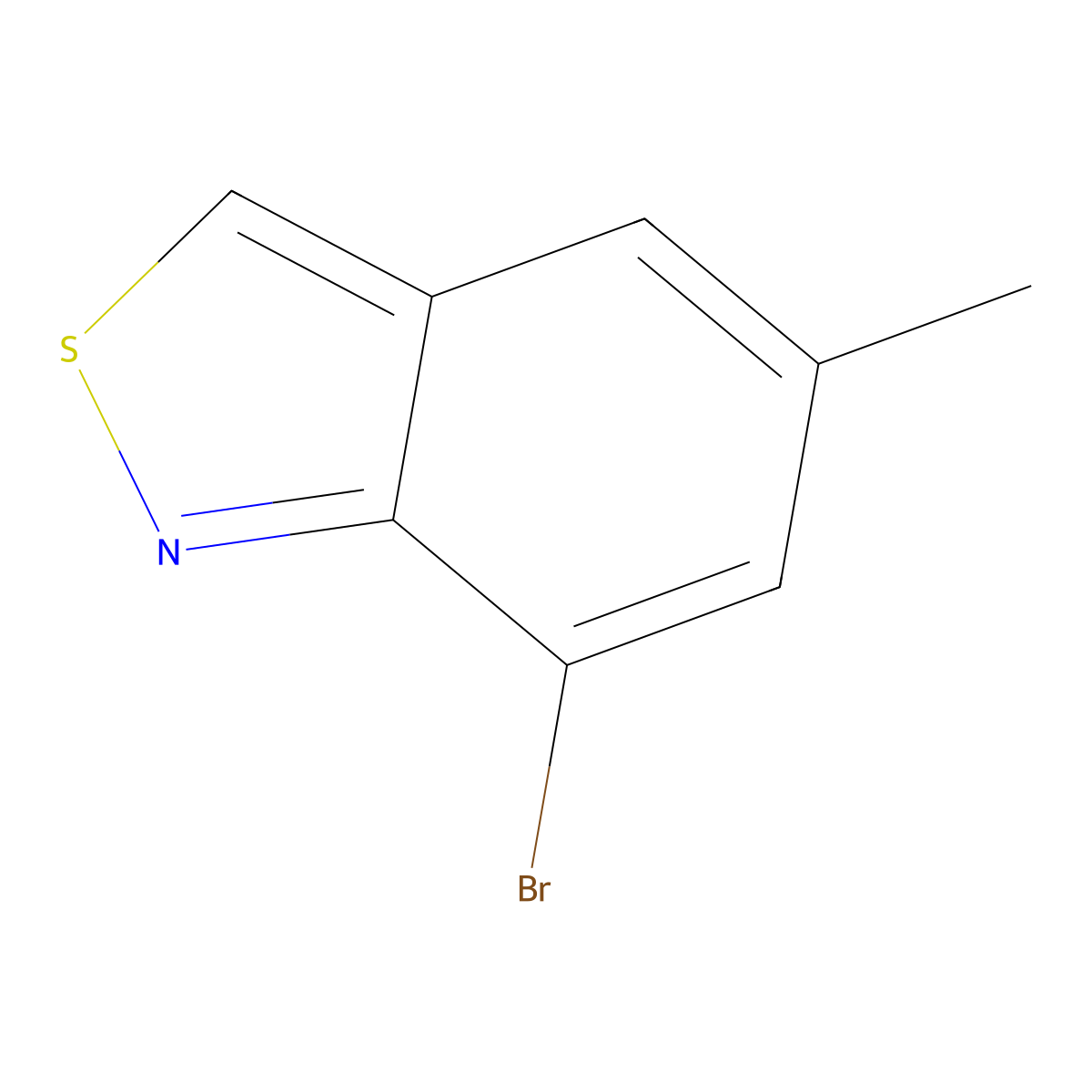 7-Bromo-5-methyl-2,1-benzothiazole molecular structure, CAS 3026697-28-6