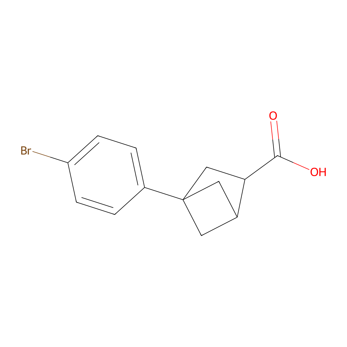 4-(4-Bromophenyl)bicyclo[2.1.1]hexane-2-carboxylic acid molecular structure, CAS 3026711-81-6