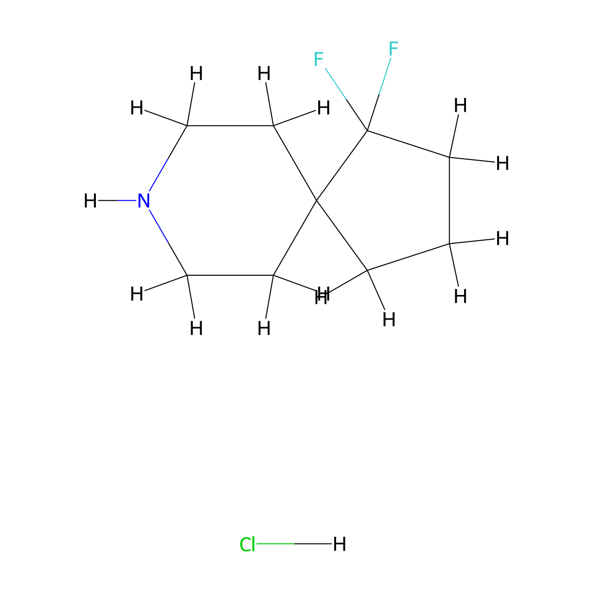 4,4-Difluoro-8-azaspiro[4.5]decane;hydrochloride molecular structure, CAS 3026711-86-1