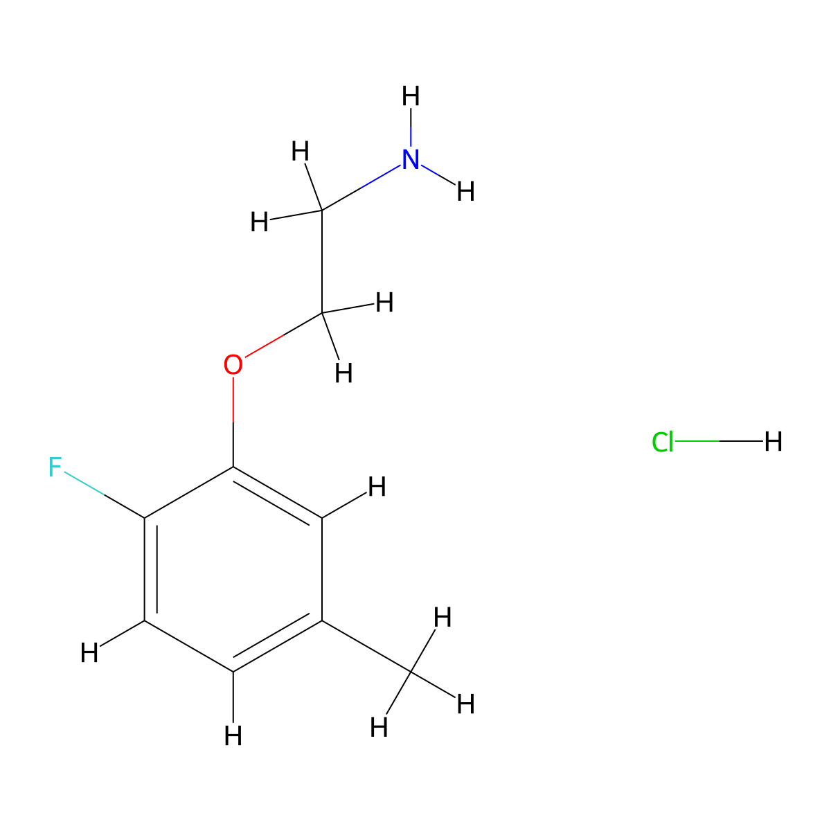 2-(2-Fluoro-5-methylphenoxy)ethan-1-amine hydrochloride molecular structure, CAS 3026711-88-3