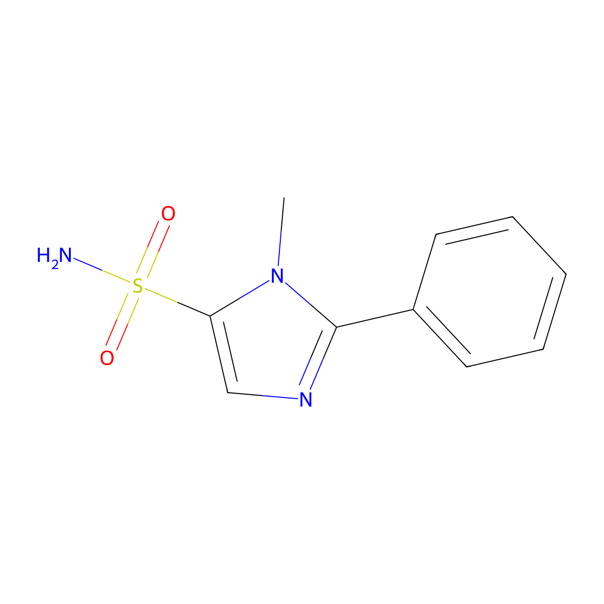 1-methyl-2-phenyl-1H-imidazole-5-sulfonamide molecular structure, CAS 3026711-92-9