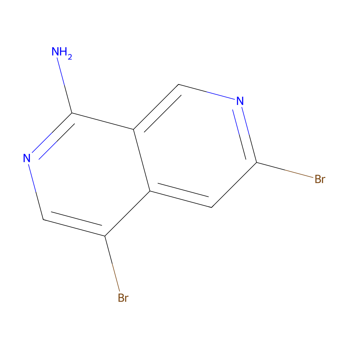 4,6-Dibromo-2,7-naphthyridin-1-amine molecular structure, CAS 3026711-96-3