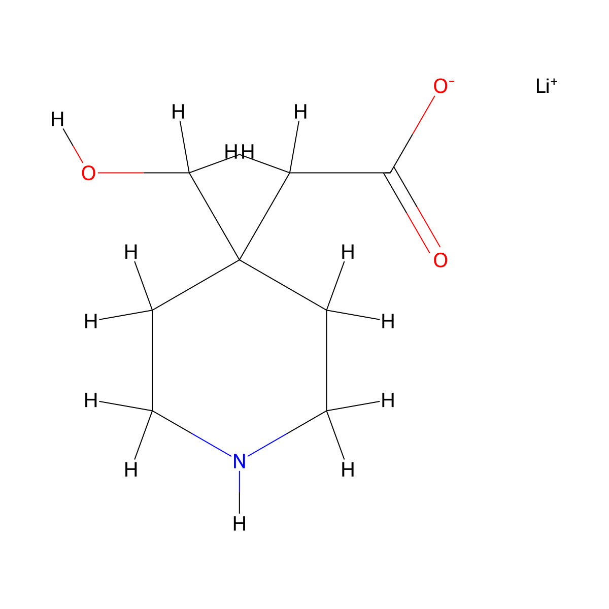 Lithium 2-[4-(hydroxymethyl)piperidin-4-yl]acetate molecular structure, CAS 3026711-99-6