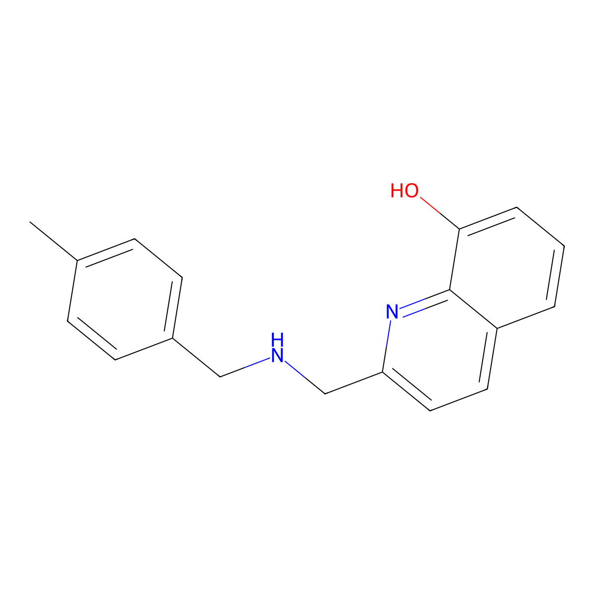 2-(((4-Methylbenzyl)amino)methyl)quinolin-8-OL molecular structure, CAS 3026712-03-5