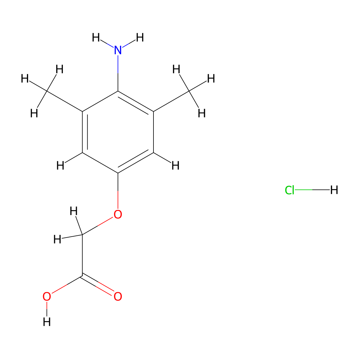 2-(4-Amino-3,5-dimethylphenoxy)acetic acid hydrochloride molecular structure, CAS 3026712-11-5