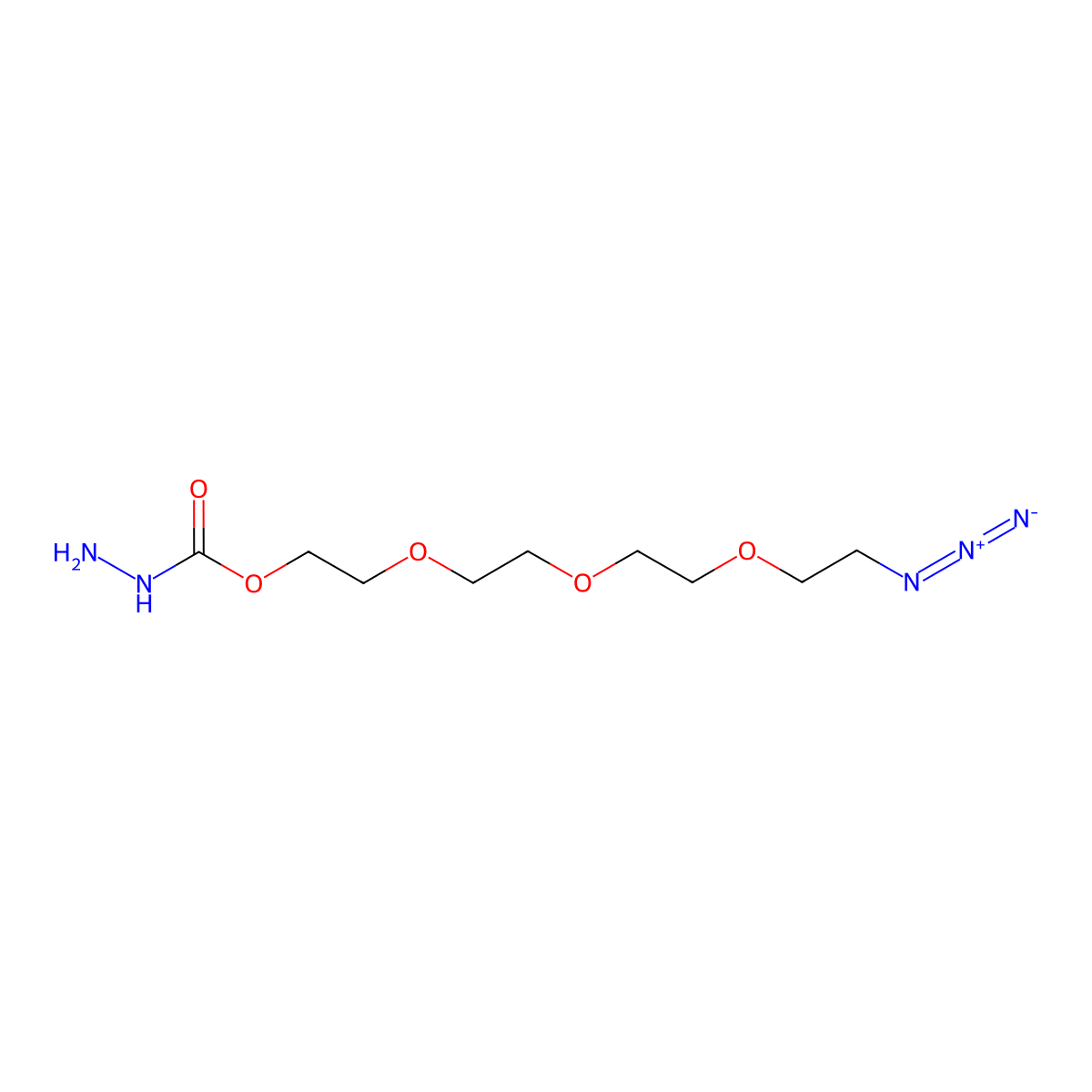 Azido-PEG4-hydrazine molecular structure, CAS 3026712-22-8