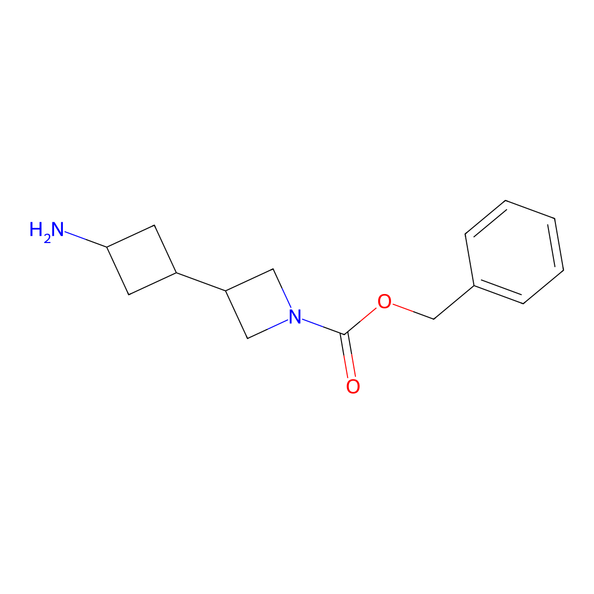 Benzyl 3-(3-aminocyclobutyl)azetidine-1-carboxylate molecular structure, CAS 3026712-23-9