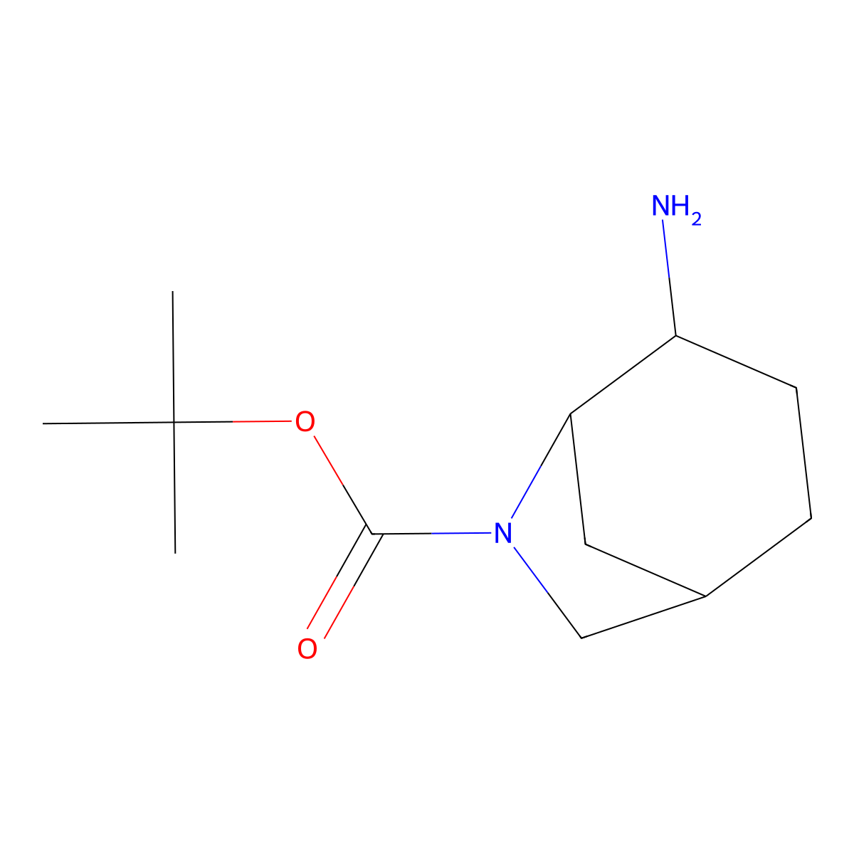 Tert-butyl 4-amino-6-azabicyclo[3.2.1]octane-6-carboxylate molecular structure, CAS 3026712-32-0
