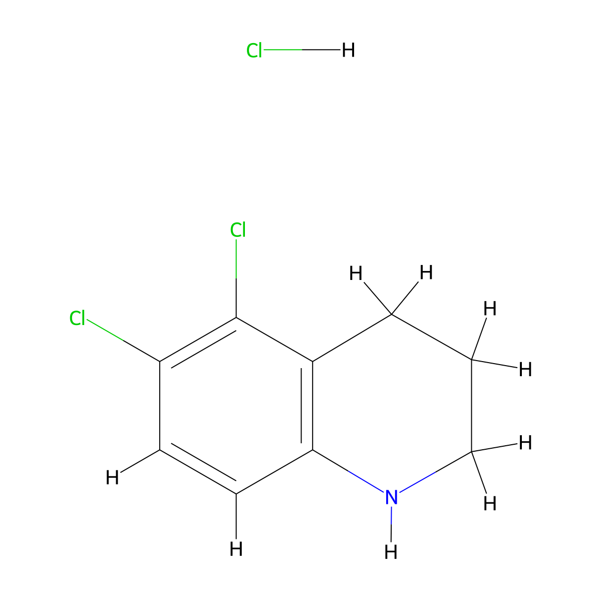5,6-Dichloro-1,2,3,4-tetrahydroquinoline hydrochloride molecular structure, CAS 3026712-53-5