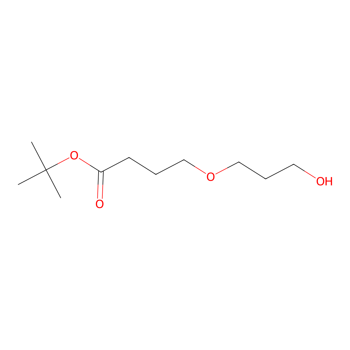 tert-Butyl 4-(3-hydroxypropoxy)butanoate molecular structure, CAS 3026712-60-4