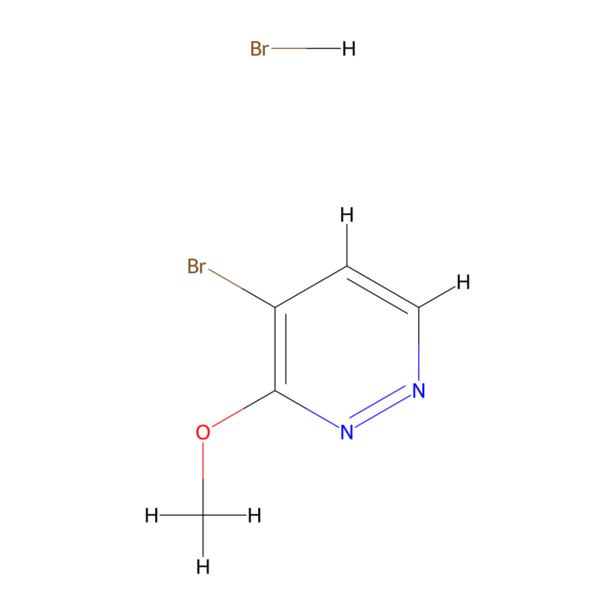 4-Bromo-3-methoxypyridazine;hydrobromide molecular structure, CAS 3026712-66-0