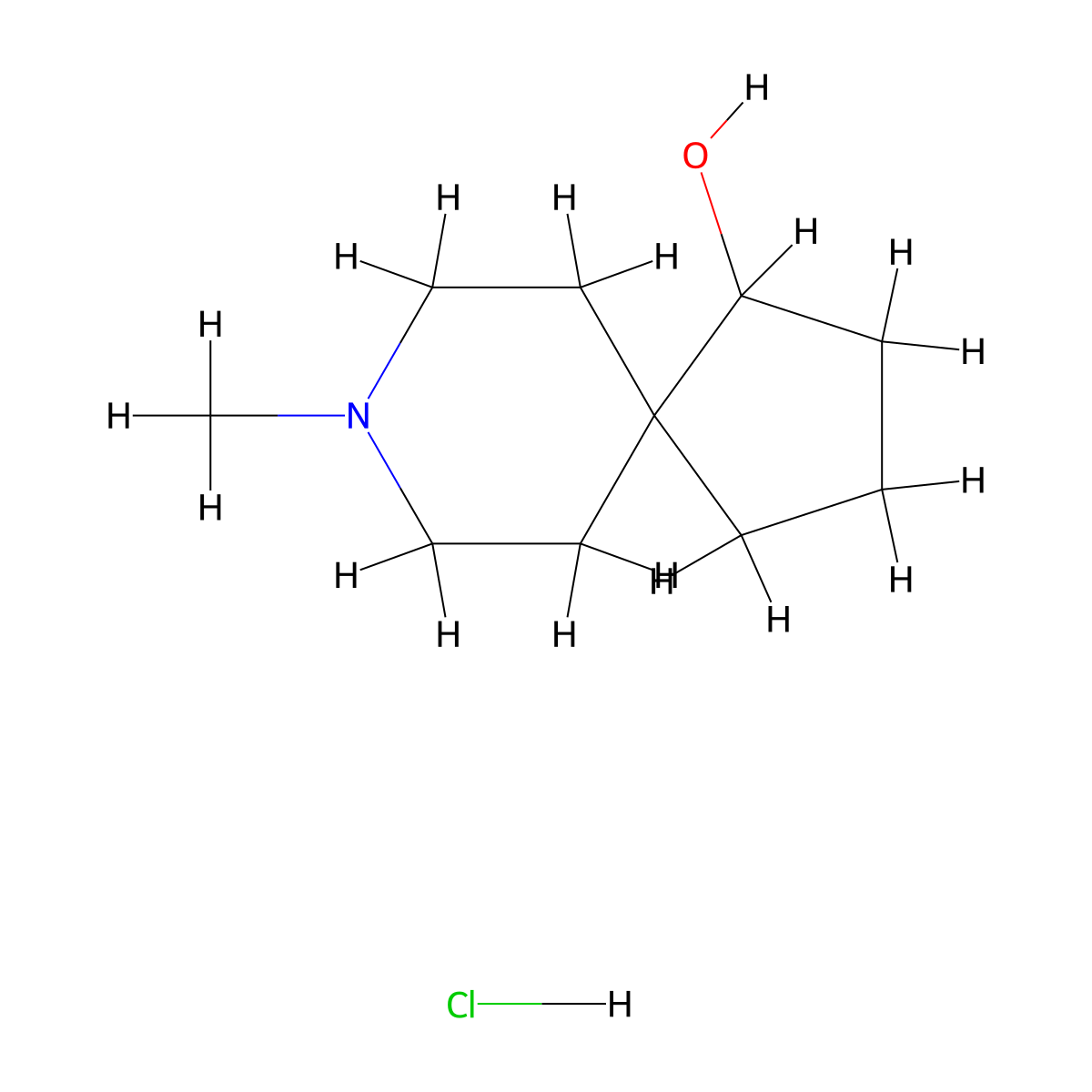 8-Methyl-8-azaspiro[4.5]decan-4-ol;hydrochloride molecular structure, CAS 3026712-73-9