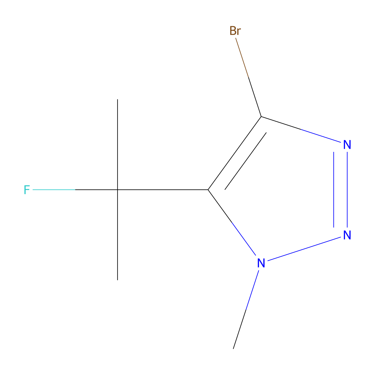4-bromo-5-(2-fluoropropan-2-yl)-1-methyl-1H-1,2,3-triazole molecular structure, CAS 3026712-94-4