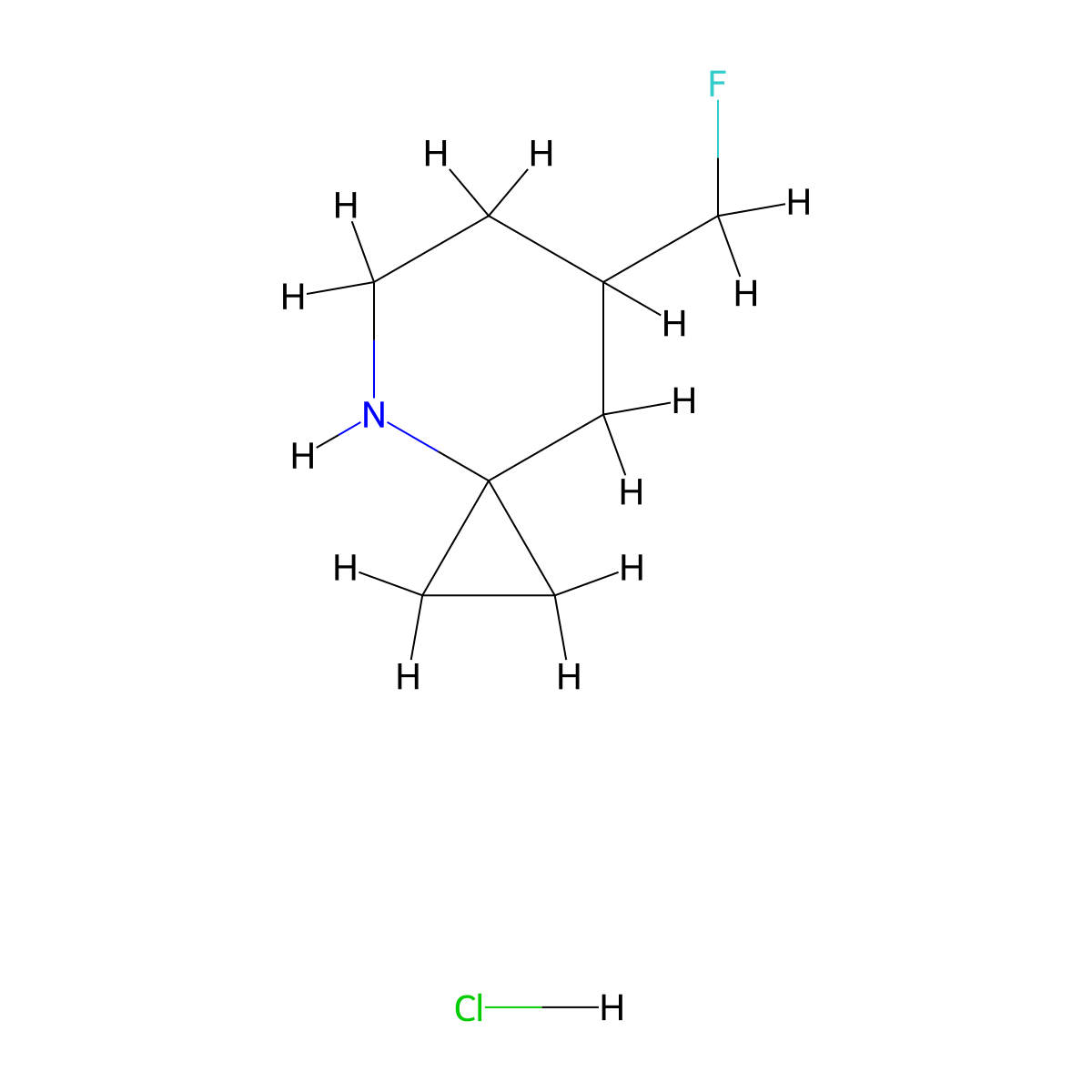 7-(Fluoromethyl)-4-azaspiro[2.5]octane hydrochloride molecular structure, CAS 3026713-01-6