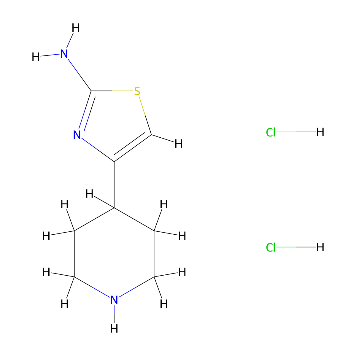 4-(Piperidin-4-yl)-1,3-thiazol-2-amine dihydrochloride molecular structure, CAS 3026713-17-4