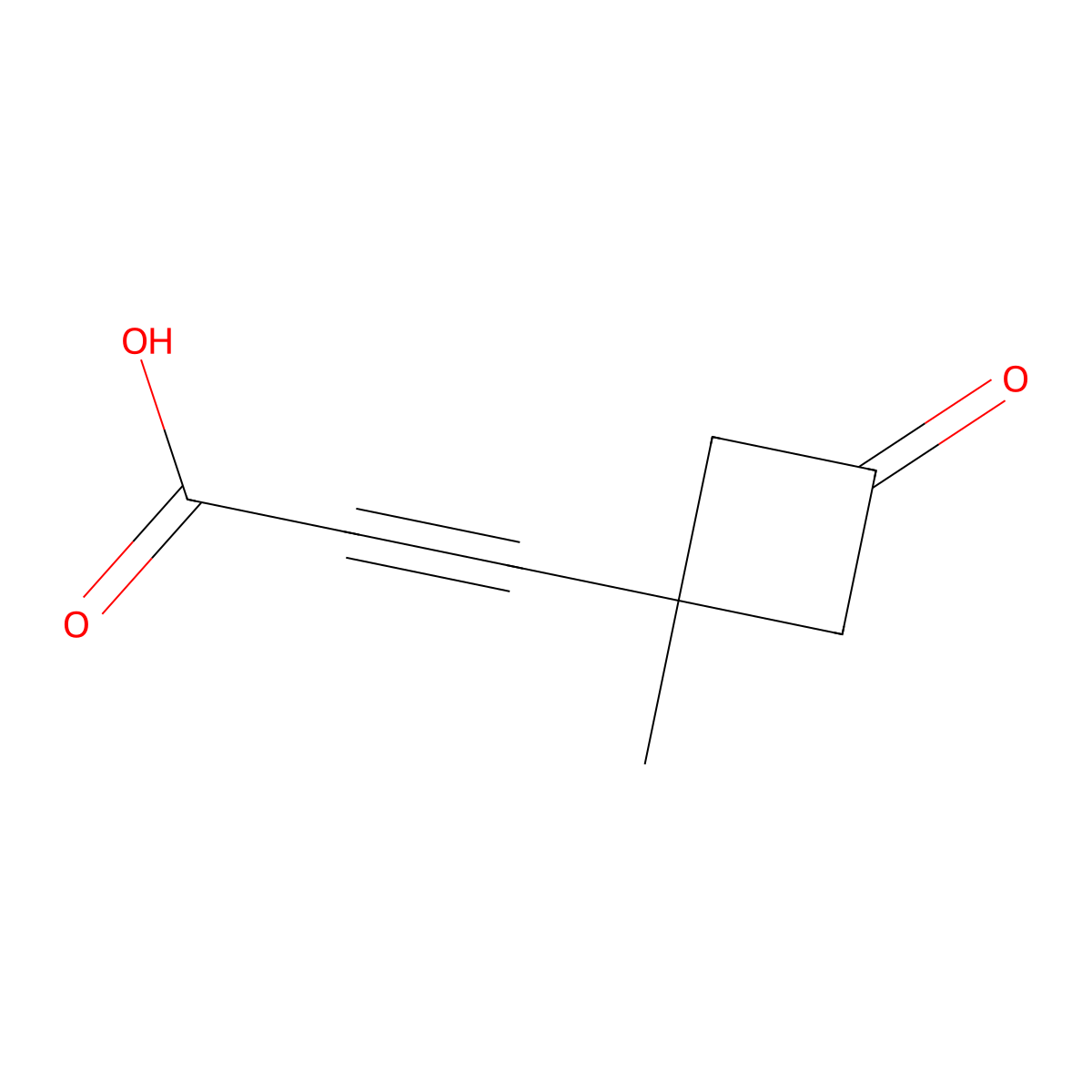 3-(1-Methyl-3-oxocyclobutyl)prop-2-ynoic acid molecular structure, CAS 3026713-26-5