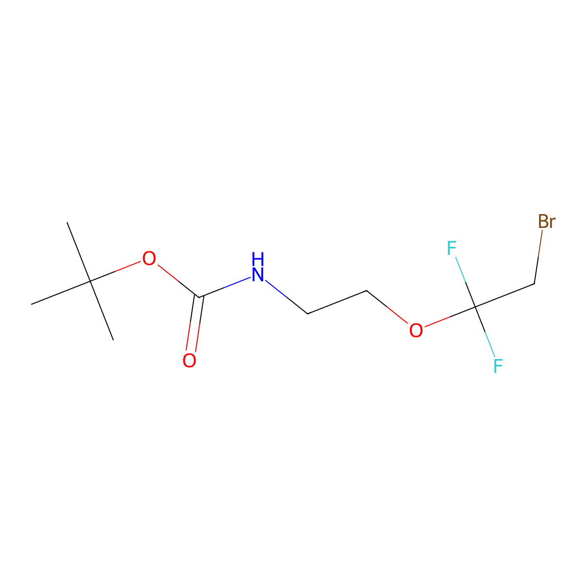 tert-Butyl (2-(2-bromo-1,1-difluoroethoxy)ethyl)carbamate molecular structure, CAS 3026713-46-9